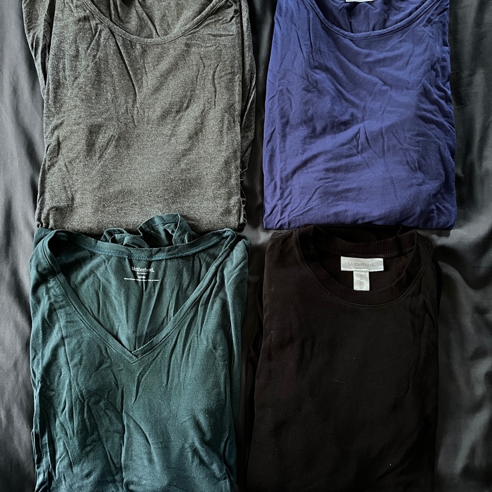 Set of Four Long Sleeve Maternity Shirts